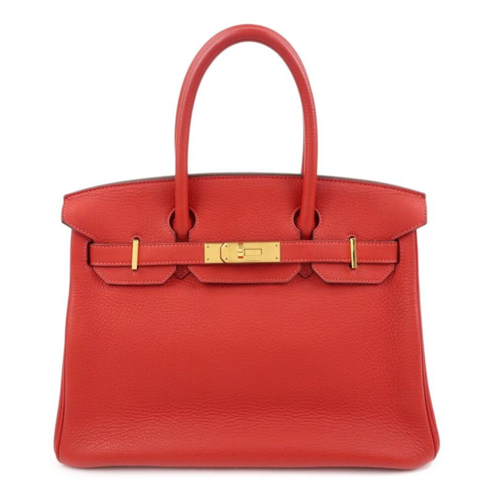 Hermes Birkin Red Togo With Gold Hardware Red Leather Handbag